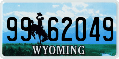 WY license plate 9962049