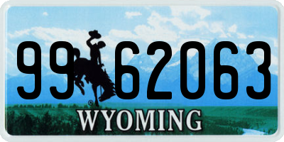 WY license plate 9962063