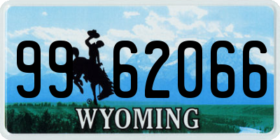 WY license plate 9962066