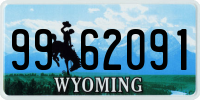 WY license plate 9962091