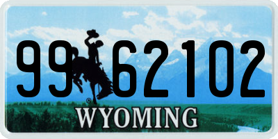 WY license plate 9962102