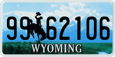 WY license plate 9962106