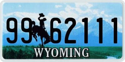 WY license plate 9962111