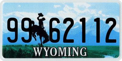 WY license plate 9962112