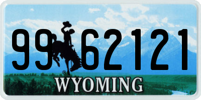 WY license plate 9962121