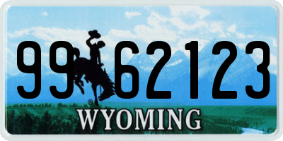 WY license plate 9962123