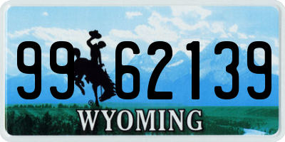 WY license plate 9962139