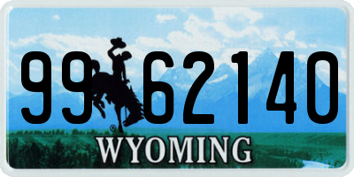 WY license plate 9962140