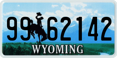 WY license plate 9962142