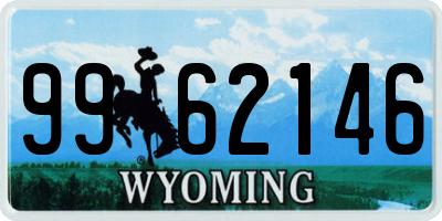 WY license plate 9962146