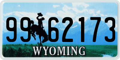 WY license plate 9962173