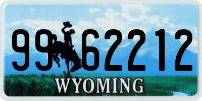 WY license plate 9962212