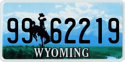 WY license plate 9962219