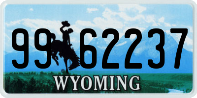 WY license plate 9962237