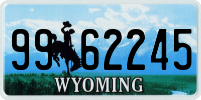 WY license plate 9962245