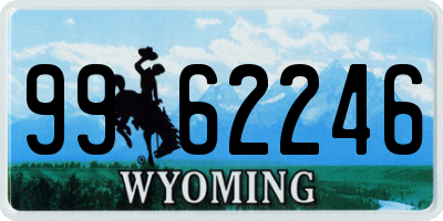 WY license plate 9962246