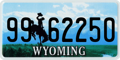 WY license plate 9962250