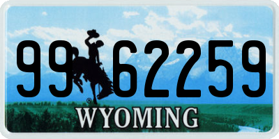 WY license plate 9962259