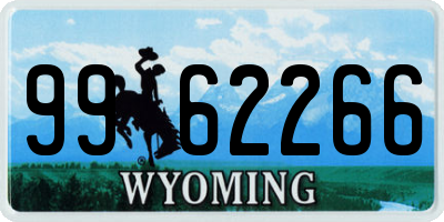 WY license plate 9962266