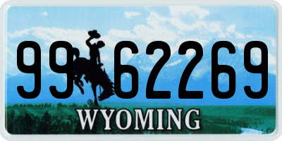 WY license plate 9962269