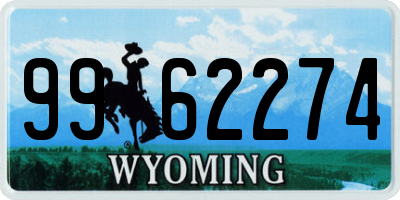 WY license plate 9962274