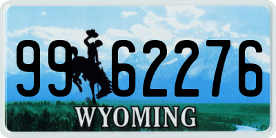 WY license plate 9962276