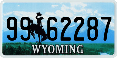 WY license plate 9962287