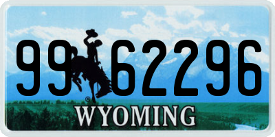 WY license plate 9962296