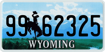 WY license plate 9962325