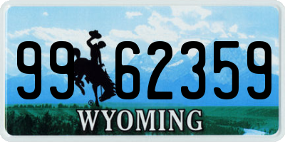 WY license plate 9962359