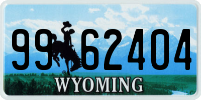 WY license plate 9962404