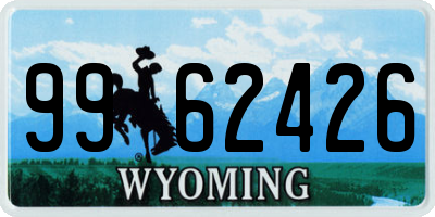 WY license plate 9962426