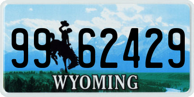 WY license plate 9962429