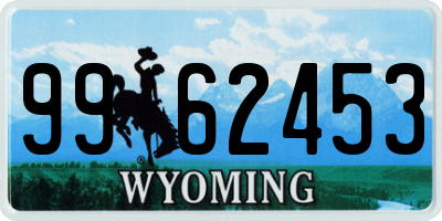 WY license plate 9962453