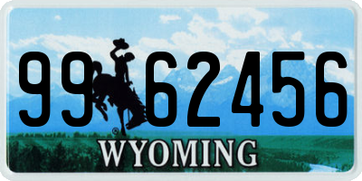 WY license plate 9962456