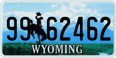 WY license plate 9962462