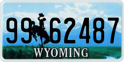 WY license plate 9962487