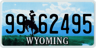 WY license plate 9962495