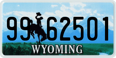 WY license plate 9962501