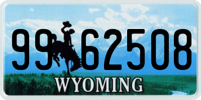 WY license plate 9962508