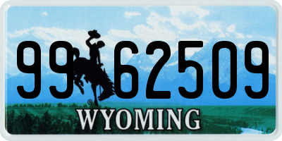 WY license plate 9962509