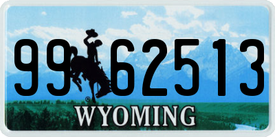WY license plate 9962513