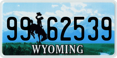 WY license plate 9962539
