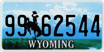 WY license plate 9962544