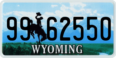 WY license plate 9962550