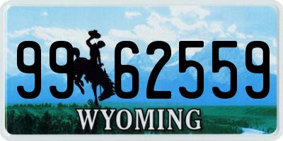 WY license plate 9962559