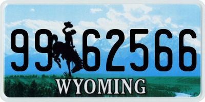 WY license plate 9962566