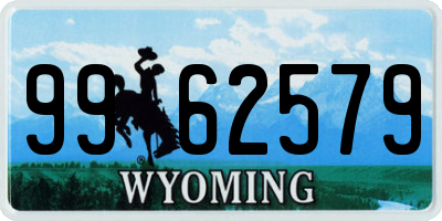 WY license plate 9962579