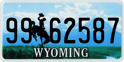 WY license plate 9962587