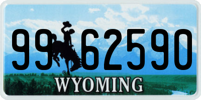 WY license plate 9962590